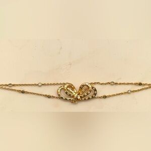 Hueb 18K Yellow Gold and .22 Diamond Ribbon Bracelet